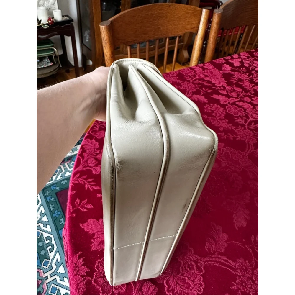 Gucci Beige Leather Vintage Top Handle Satchel - Picture 9 of 14